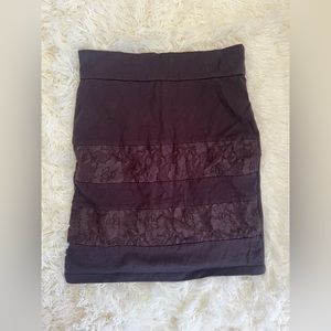 Black high waisted mini skirt